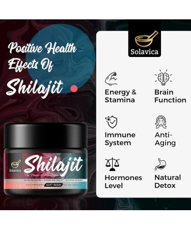 Solavica Shilajit 600mg Himalayan Shilajit Resin - Pure & Potent with Fulvic Acid - 85+ Minerals for Stamina & Vitality - 30g - Pack of 1 - Buy Online on GoSupps.com