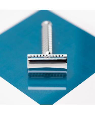 Merkur 42C Classic Razor | Hexagonal Handle | Gloss Chrome | Three-Part Closed Comb | Ideal for Wet Shaving | Made in Germany - Buy Online on GoSupps.com