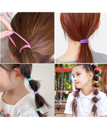 Rpanle 100 Pieces Elastic Hair Ties - Purple Ponytail Holders for Girls - Buy Online on GoSupps.com