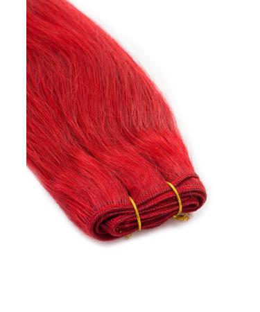 Buy Glamxtensions Weft Extensions - 100% Remy Indian Real Hair 45cm (#740 Dark Red) - Quality Hair Extensions for Sewing & Styling - Buy Online on GoSupps.com