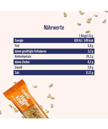 Oat Bar Corny Haferkraft Almond Caramel - Whole Grain 12 Packs (4 x 35g each) - Buy Internationally - Buy Online on GoSupps.com