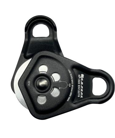 S.E.PEAK 30kN Rescue Single Pulley Sheave CE High Strength for Ziplining, Climbing, and Rescue Operations - Fits Rope up to 13mm - Holds Up to 6750lbs - Black - Buy Online on GoSupps.com