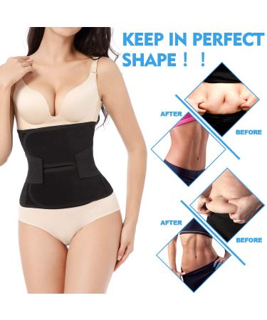 OKPOW Postpartum Belly Wrap - High Elastic Support Belt for Women and Maternity - Black, Small - Buy Online on GoSupps.com