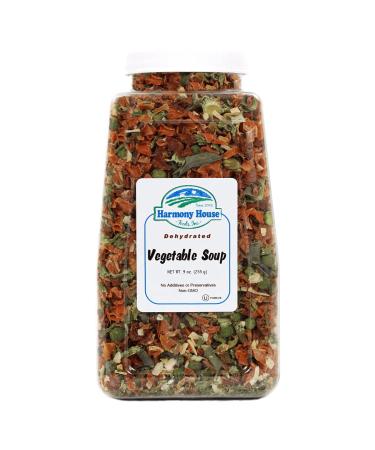 Harmony House Premium Vegetable Soup Mix - Dehydrated Vegetables for Cooking, Camping, Emergency Supply and More (9 oz, Quart Size Jar) 12 Ounce (Pack of 1)