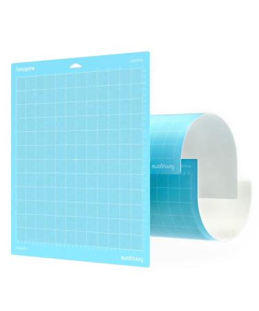 Funnygame Light Grip Cutting Mat 12x12, Blue Sticky Mat 3 Pack for Cricut Maker 3/Maker/Explore 3/Air 2/Air/One, Suit for HTV/Cardstock/Paper/Adhesive Vinyl and other Cricut Accessories Blue for Cricut