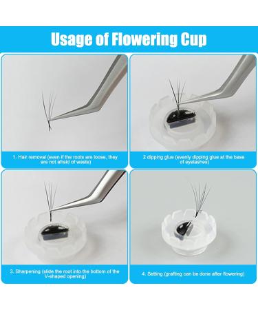 100 Pcs Popping Eyelashes Blossom Cup - Quick Blooming Eyelash Extensions Tool for Efficient Application - Buy Online on GoSupps.com