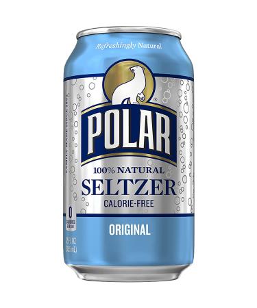 Polar Seltzer Water Original 12 fl oz Cans - 12 Pack | Refreshing Sparkling Water - Buy Online on GoSupps.com