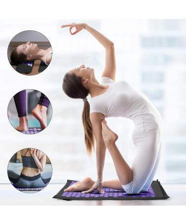 Buy AkuPressurmatte Acupressure Set - Black & Purple Nail Mat for Pain Relief | International Shipping Available - Buy Online on GoSupps.com