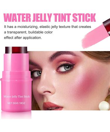 Milk Cooling Water Jelly Tint Milk Jelly Blush Milk Makeup Jelly Tint Milk Makeup Cooling Water Jelly Tint Lip Cheek Blush Stain Natural Long Lasting Multi Use Makeup Blush Stick (Pink) - Buy Online on GoSupps.com