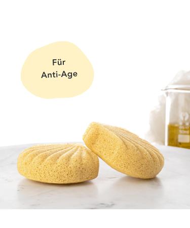 Buy Konjac Sponge Faces of Fey - 100% Biodegradable Yellow Ginger for Body & Face - Perfect for Ripe Skin - International Shipping Available - Buy Online on GoSupps.com