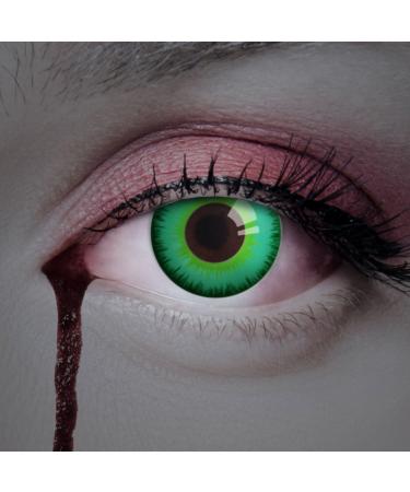 Aricona Magical Green Contact Lenses - Vibrant Colored Lenses for Carnival & Cosplay - Non-Prescription (2 Pieces) - Buy Online on GoSupps.com