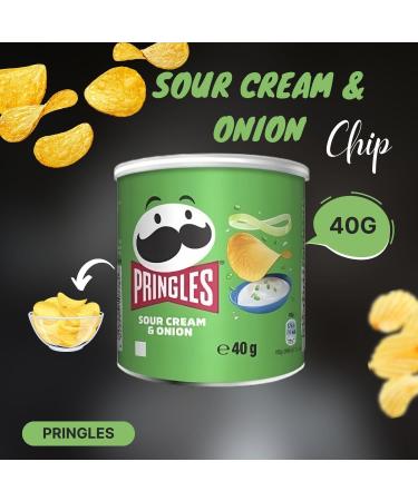 Pringles Crisps Pop & Go Travel Tin Pick N Mix - Create Custom Tin-Pack Combo with 4 Flavours | Original Salt Vinegar Sour Cream Onion Texas Barbecue General-Pringles 40g | Pack of 12 (3 of Each) 40 g (Pack of 12) - Buy Online on GoSupps.com