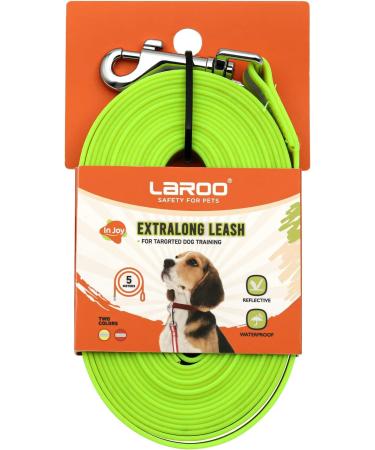 Laroo 5m Reflective PVC Drag Line Leash for Dogs - Waterproof Training Line for Small & Large Dogs - Ideal for Night Walks - Buy Online on GoSupps.com