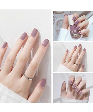 Purple Nail Polish Nail Varnish Lilac Lavender Violets Pale Purple Quick Dry Natural Long Lasting No Need Baking Nail Polish for Christmas DIY Nail Art - Buy Online on GoSupps.com