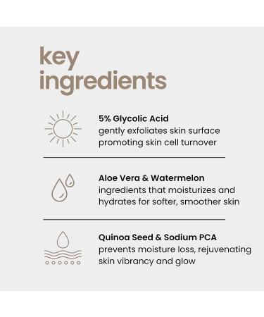 Glycolic Acid Toner 5% with Aloe Vera & Quinoa Extract - Anti-Aging, Gentle Exfoliating Toner for Face - 8 oz - Buy Online on GoSupps.com