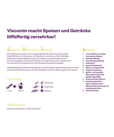 Buy Rheinnatur Viscomin Andickpulver 450g - Vegan Thickener for Drinks & Dishes | Ideal for Swallowing Disorders - International Shipping - Buy Online on GoSupps.com