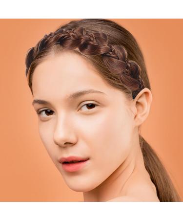 Didiseaon Herringbone Headband Braid Headband with Teeth Women Hair Hoops Synthetic Hair Headband Braided Wig Headband Hair Accessory for Women Headdress Braided Hair Headband - Buy Online on GoSupps.com