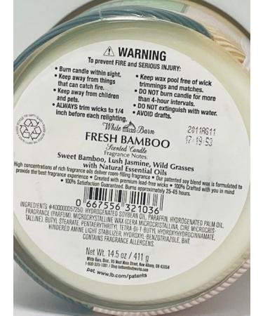 Buy Bath & Body Works White Barn 3-Wick Candle with Essential Oils - Fresh Bamboo 14.5 oz | 2022 Spring Scents - International Shipping Available - Buy Online on GoSupps.com