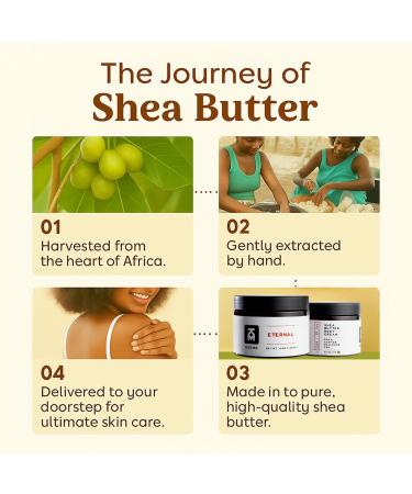 Kaeme.com Eternal Whipped Shea Body Butter For Whole Body Hand Hair Face For Women & Men Restore Nourish Deep Moisturizer for Dry Skin Handmade from Raw Organic Shea Coconut Oil(10.5oz/300g jar) ETERNAL 10.5 Ounce (Pa  - Buy Online on GoSupps.com