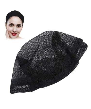 Knitted Net Black Elastic Hair Net - Breathable Adjustable Salon Hair Fixing Solution | International Shipping Available - Buy Online on GoSupps.com
