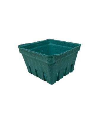 Pint Green Fiber Fruit Berry Pulp Basket Container for Blueberries Strawberry Tomatoes and Produce (20)