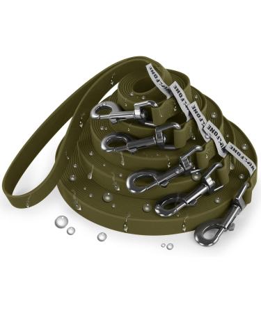 Wolfone 6m Army Green Dog Training Leash - Waterproof Durable Easy-Care Perfect for Recall Swimming Camping Beach & Hunting - Buy Online on GoSupps.com