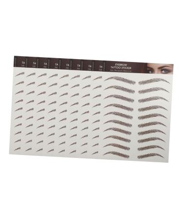 FOMIYES 27 Sheets Waterproof Eyebrow Stickers Eyebrow Decals Makeup Brow Sticker Cosmetic Eyebrow Lines 3d