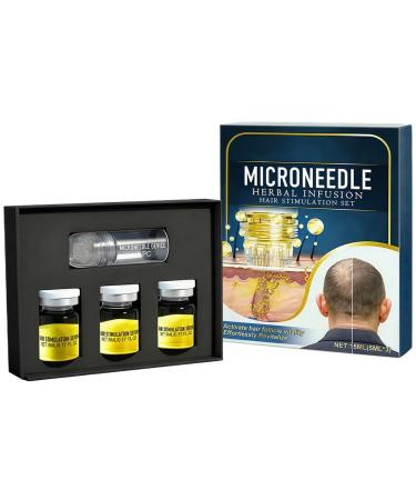 Microneedle Solution volumisante et paississante pour la croissance des cheveux le cuir chevelu pour homme et femme usage quotidien pour la maison le salon les voyages et la douche huile de 15