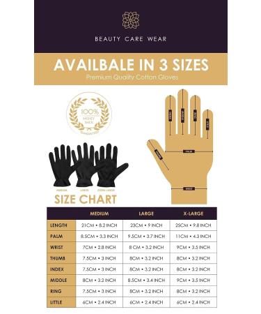 XL Black Cotton Gloves for Eczema, Dry Hands, Women - 10 Pairs for Spa, Lotion, Sleeping - Buy Online on GoSupps.com