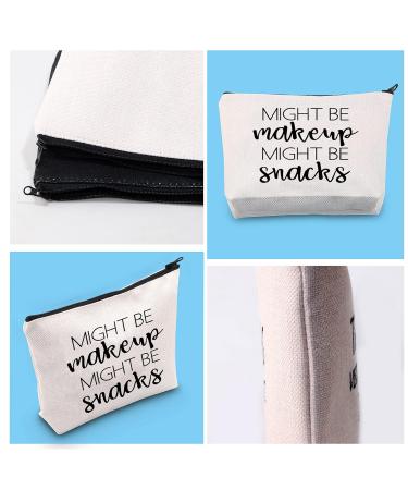 Might Be Makeup Might Be Snacks Cosmetic Bag - Perfect Gift for Girls | International Shipping Available - Buy Online on GoSupps.com