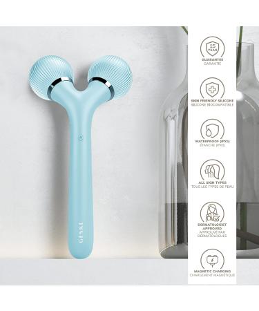 Geske SmartAppGuided Sonic Facial & Body Roller - 4 in 1 Dermaroller Device for Professional Face and Body Care | Turquoise - Buy Online on GoSupps.com