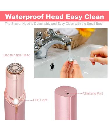 Portable Electric Facial Hair Remover for Women - Painless Mini Razor Shaver for Chin, Lips, Armpits, and Body - USB Rechargeable Bikini Epilator in Pink - Buy Online on GoSupps.com