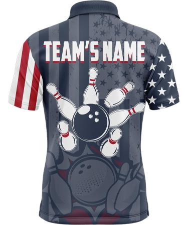 PIONAMZIOZ Custom Bowling Shirt for Men - Personalized Jersey with Name & Team Name | Men's Bowling Polo Shirt - BDT Style 1 - Buy Online on GoSupps.com