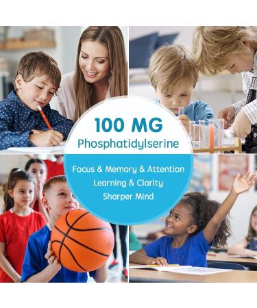 Kids Phosphatidylserine Supplement - Focus Gummies + Kids Calcium Gummies - Buy Online on GoSupps.com