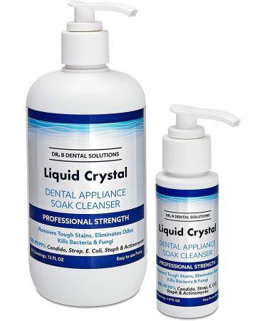 Dr. B's Dental Solutions Liquid Crystal Soak Cleanser for Oral Appliances - Dentures, Nightguards, Retainers, Aligners & Sleep Apnea Devices - Buy Online on GoSupps.com