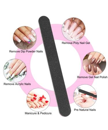 12Pcs Professional Nail File Set - Coarse Emery Boards 100/180 Grit for Acrylic/Gel/Natural Nails - Heavy Duty Large Filer for Home and Salon Use - Buy Online on GoSupps.com