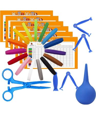Puppy Whelping Kit - Whelping Kits for Puppies and Kittens Including 12 ID Collars 6 Record Keeping Charts and More