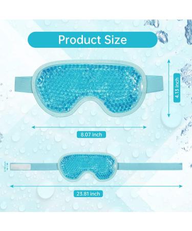 Reusable Gel Eye Mask for Puffy Eyes & Stress Relief - Hot Cold Beads - Blue - Buy Online on GoSupps.com
