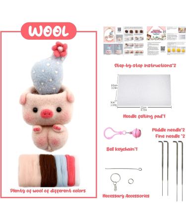 Needle Felting Starter Kit with Basic Tools - Pig Design | DIY Craft Supplies - Buy Online on GoSupps.com