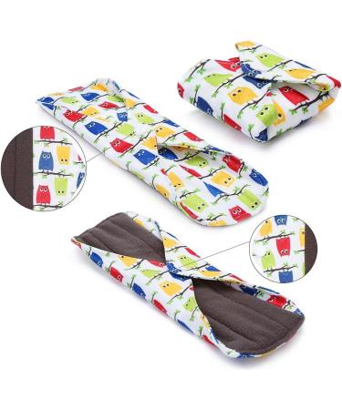 9pcs Reusable Bamboo Charcoal Menstrual Pads Set - Super Absorbent Panty Liners for Heavy Flow, Leakproof, Washable Organic Napkins - Overnight Protection - Size M 9.84x7.09 - Buy Online on GoSupps.com