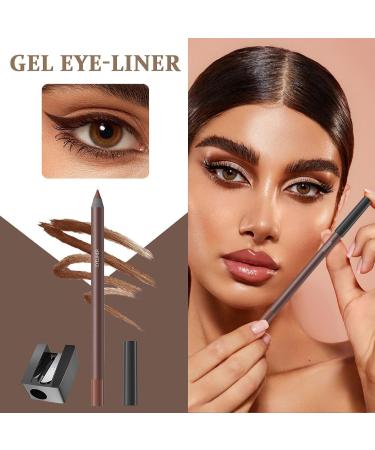 Eye pencil Smudge Resistant Eye Pencil Gel With Sharpener Smooth Smudge Resistant Long Lasting Makeup Liner For Daily Use 3chocolate - Buy Online on GoSupps.com