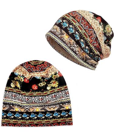 Jemis Skullies Beanies 2 Pack Blue Brown - Autumn Casual Thin Bonnet Cap - Buy Online on GoSupps.com