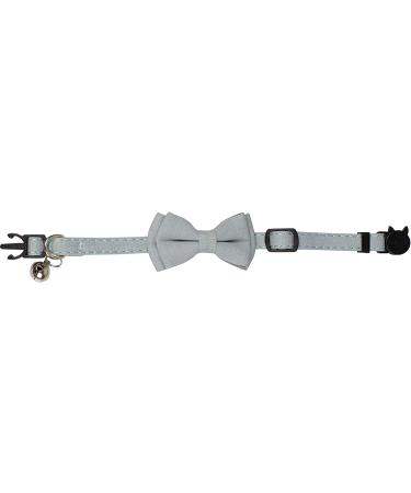 Gyapet Cat Collar Breakaway Bowtie Safety Set - Adjustable Kitten Puppy Collars with Bell - Solid Plaid Colors (Pink & Blue) - 2pcs - Buy Online on GoSupps.com
