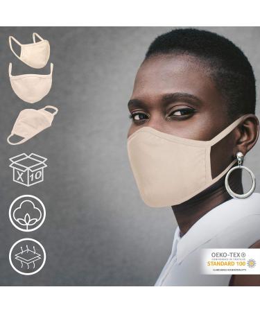 Jago Washable Face Mask - 2-Layer Cotton with Filter Compartment Unisex - Set of 2/4/6/8/10 - Everyday Community Masks - Pink 10-Pack - Buy Online on GoSupps.com