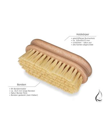 MERXartis Nail Brush Set of 2 - Eco-Friendly Hand Washing Brushes Made from Natural Materials | International Shipping Available - Buy Online on GoSupps.com