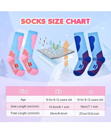 Lymaha Kids Ski Socks - Thick Reinforced Knee Socks for Boys & Girls Winter Sports 9-10 Years - Perfect for Skiing & Snowboarding Pink - Buy Online on GoSupps.com