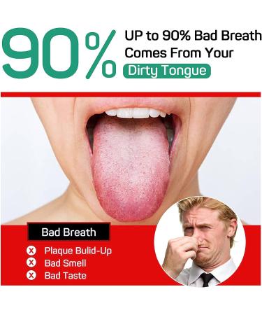 RONAVO Wider Tongue Cleaner (2 Pack) - Medical Grade Stainless Steel Scrapers for Adults - 100% BPA Free - Cure Bad Breath Instantly - Buy Online on GoSupps.com