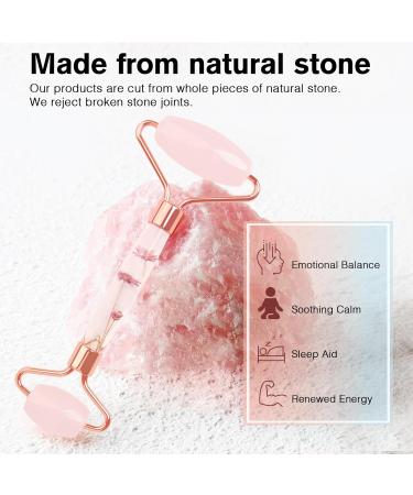 Raffaello Jade Roller - Redness Reducing Face Massager for Men & Women | Rose Quartz Skin Care Tool for Fine Lines & Wrinkles Relief - Buy Online on GoSupps.com
