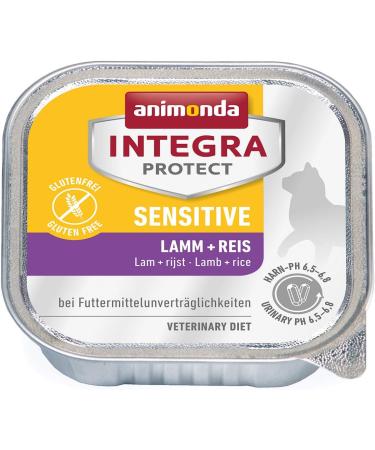 Animonda Integra Protect Cat Food - Sensitive Diet Wet Feed for Allergies Lamb & Rice 6 x 100g Pack - Buy Online on GoSupps.com