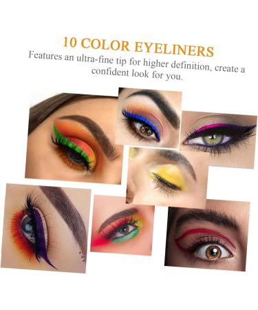PLAFOPE 10pcs Household Eyeliners Plastic Liquid Makeup Supplies Liquid Eyeliner - Buy Online on GoSupps.com